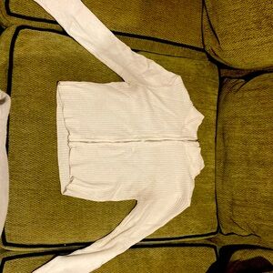 White long sleeve zip up